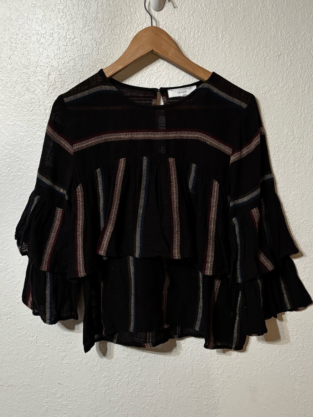 Talori Bethany Striped Bell Sleeve Top Medium